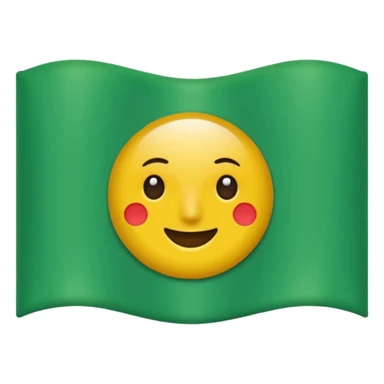 sin caras, una bandera nomal verde sticker