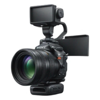 Sony camera with 300mm lens sticker