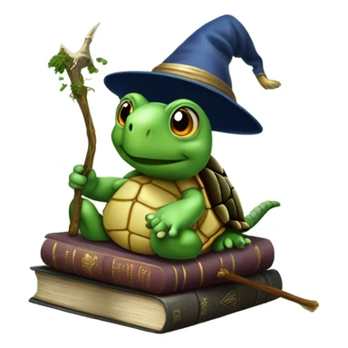 turtle wizard wisdom in the woods  sticker