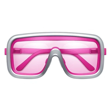square protective glasses with bright pink lenses, industrial safety eyewear sticker
