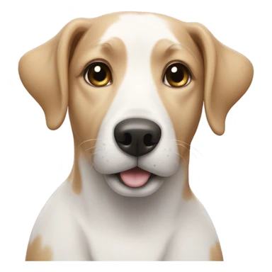 Dog with snowflakes around sticker