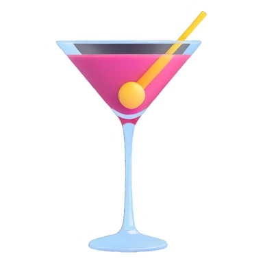 cosmopolitan cocktail in a martini glass sticker