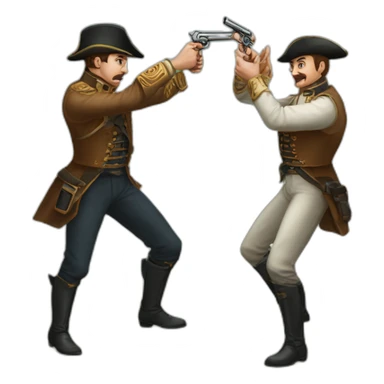 duel-with-pistols-in-russian-empire-between-two-men sticker