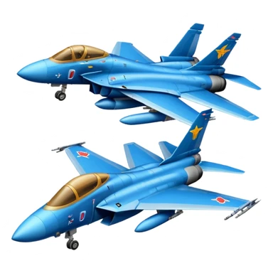 Animated Fighter-jet and fighter-bomber emojis with the top 10 most used expressions sticker