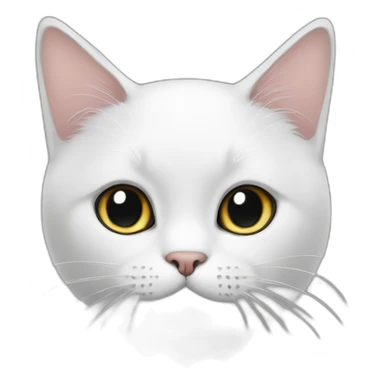whit cat with black points sticker