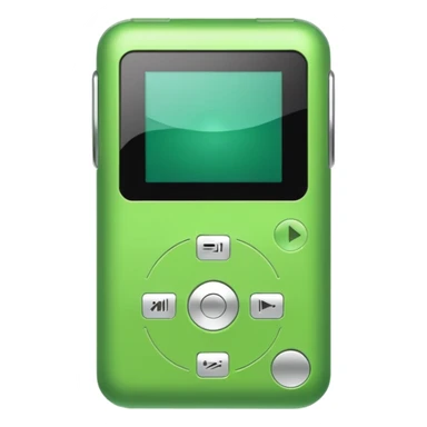 green mp3 player sticker