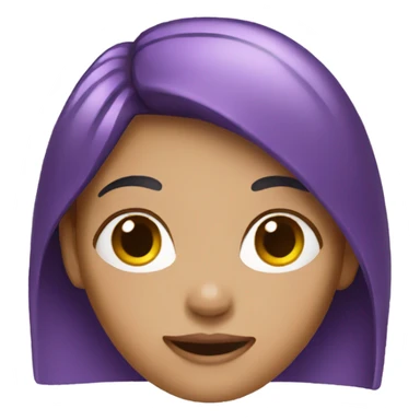 girl with the purple medium hair  sticker