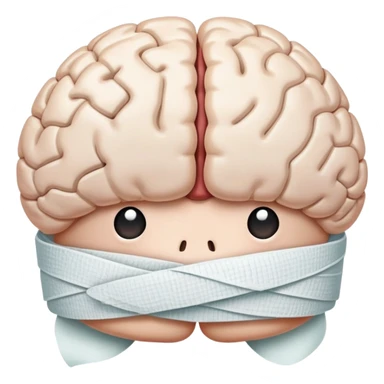 brain organ wrapped in bandages sticker