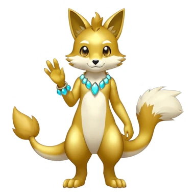 Shiny Cool Anthro Sona Fakemon Full Body sticker