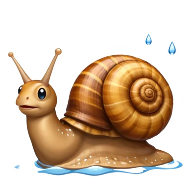 snail under the rain  sticker