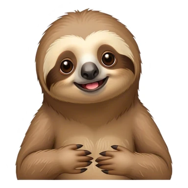 Sloth asking for photo op sticker