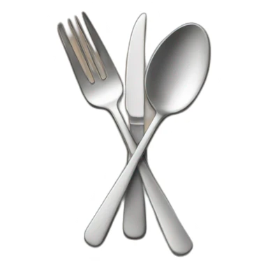 fork knife spoon crossed sticker