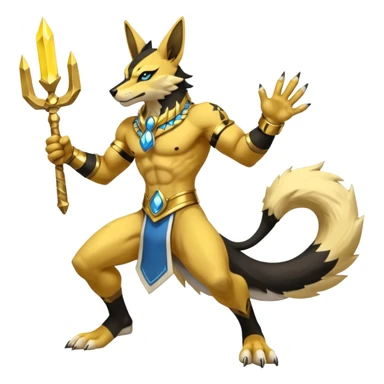Electrike-Anubis-Lucario-Zeraora-fusion (full body) sticker