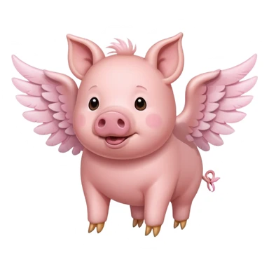 Pig flying  sticker