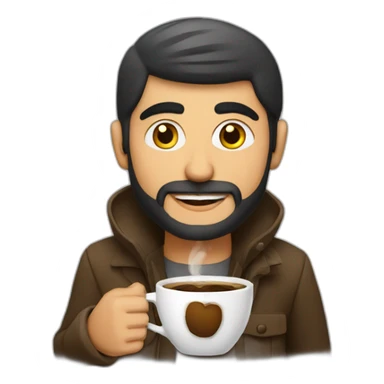 Kurdish man having coffe at the same place sticker