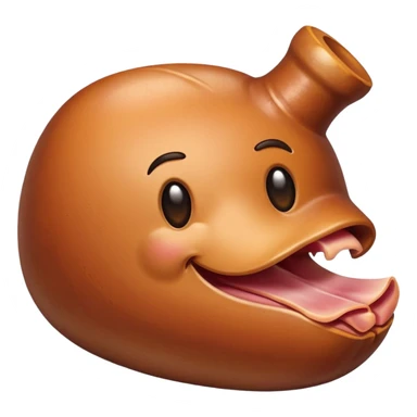 whole ham with a bone, emoji style sticker