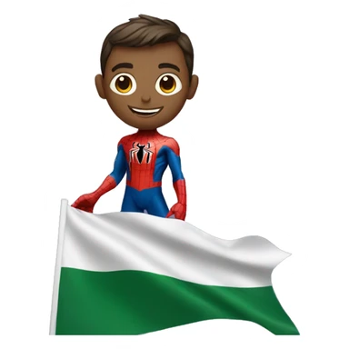Spider-man waving Pakistan flag in hand sticker