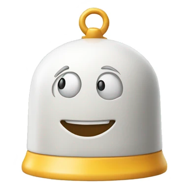 An alarm bell with a smile sticker