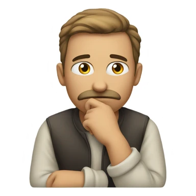 thoughtful person sticker