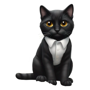 black cat snorting flour with pablo eacobar behind him sticker