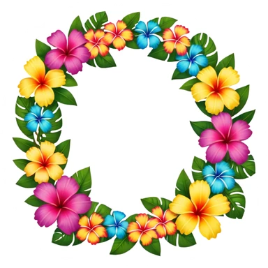 Beautiful Hawaiian flower lei sticker