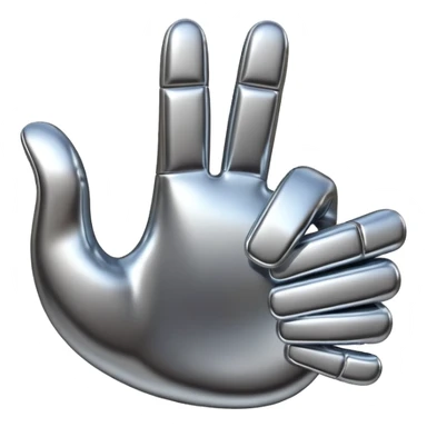 Letter A with 4 fingers down and the thumb up sticker