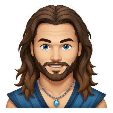 Blue eyes Jason mamoa longer hair smiling sticker