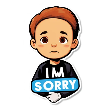 I’m sorry sticker