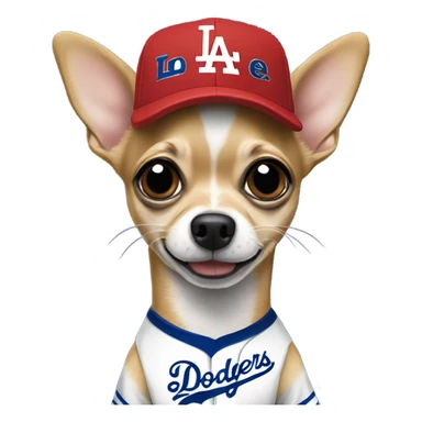 Los Angeles Dodgers Chihuahua sticker