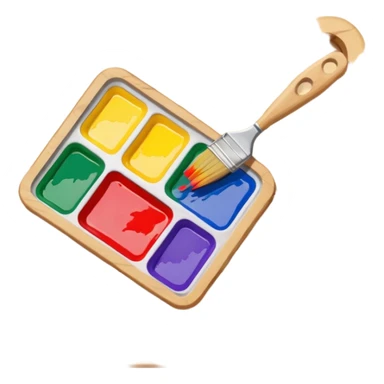 color palette with paintbrush sticker