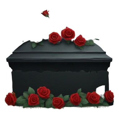 black grave with roses sticker