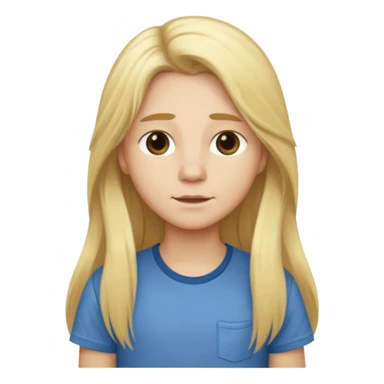 animal with long blonde hair and shirt sticker