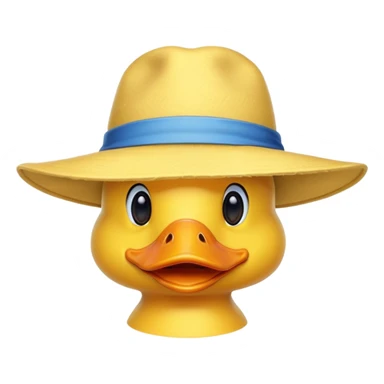 Big hat with a duck in it sticker