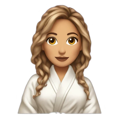 Latina Jennifer lopez in a bathrobe sticker