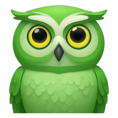 green owl minimalism sticker