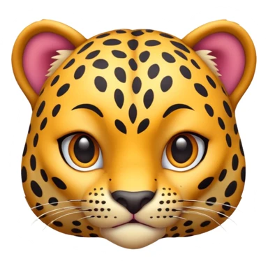 exotic leopard character, spotted fur, cute fierce face, 3D cartoon, mobile game icon style, clean background, no text, no watermark
 sticker