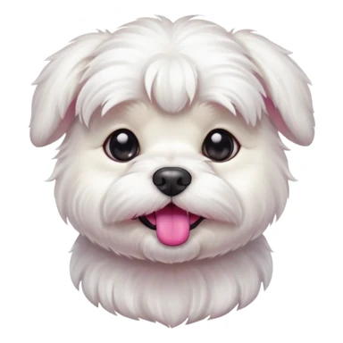 dog white maltesse sticker