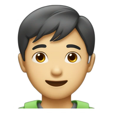 asian boy wink sticker