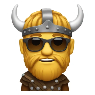 Viking wearing sunglasses sticker