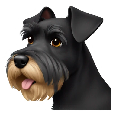 Black Miniature schnauzer  sticker