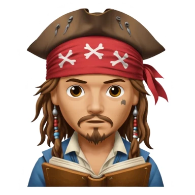 jack sparrow reading sticker