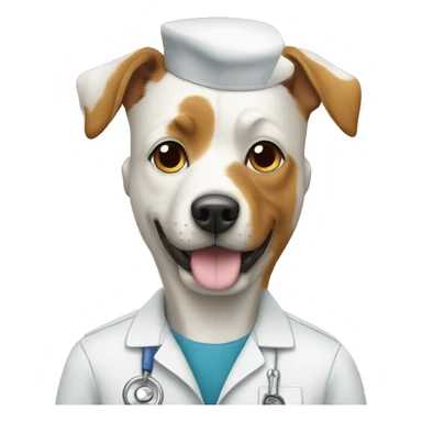 Vet with a dog  sticker