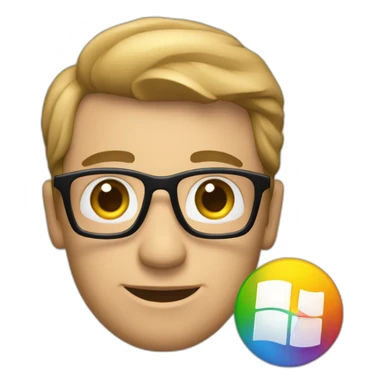 bill gayts holding logo of microsoft sticker