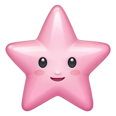 pastel pink star icon for important sticker