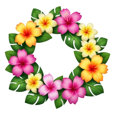 Beautiful Hawaiian flower lei sticker