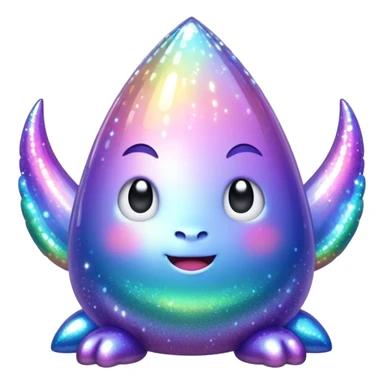 Iridescent big giant glistening glossy sparkly shiny glittery scenic thing sticker