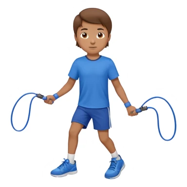 Boy with Skipping Rope on start to skip sticker