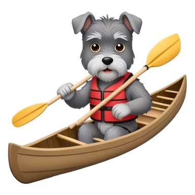 Schnauzer in canoe sticker