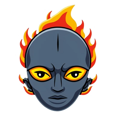 A flaming eye like Alex grey sticker