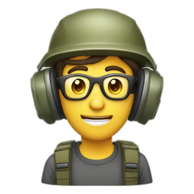 personne casque anti bruit avec lunette detir et casquette sticker